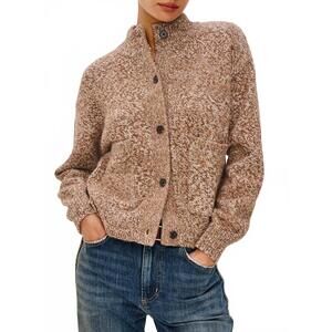 NEW RAILS olvera buttery-soft marl knit sweater in umber marl